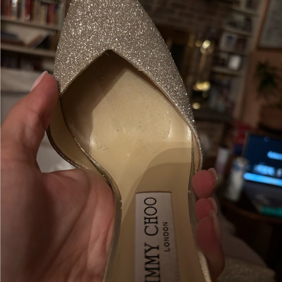 Jimmy Choo Silver Glitter Heels bridal - Picture 8 of 10